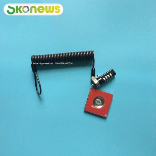 4 x Most popular retractable computer Security anti-theft tablet combination steel cable lock for ipad