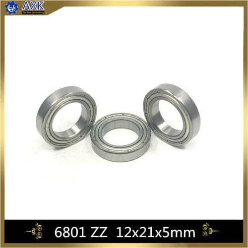 6801ZZ Bearing ABEC-5 (10PCS) 12*21*5 mm Metric Thin Section 6801Z Ball Bearings 6801 ZZ 61801