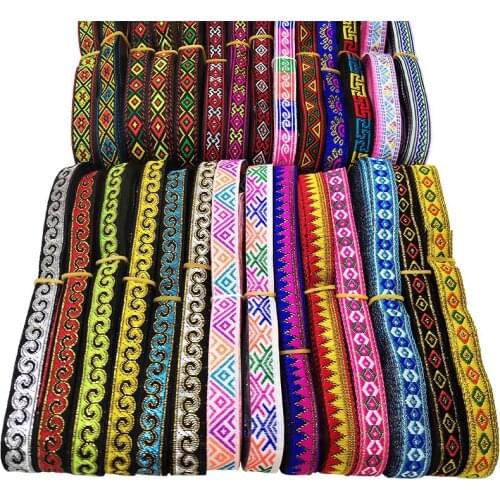 7M/Lot Geometric Lace Fabric Clothing Accessories DIY Handmade Lace Trim Clothes Lace Ribbon Craft Sewing Gift