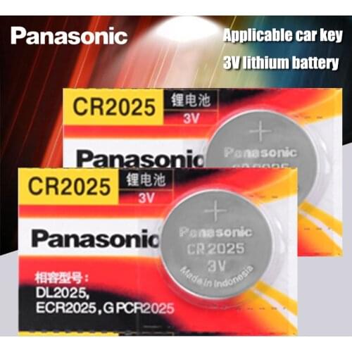 Panasonic Original cr2025 Button Cell Batteries 2PCS/LOT cr 2025 3V Lithium Coin Battery For Watch Calculator Weight Scale