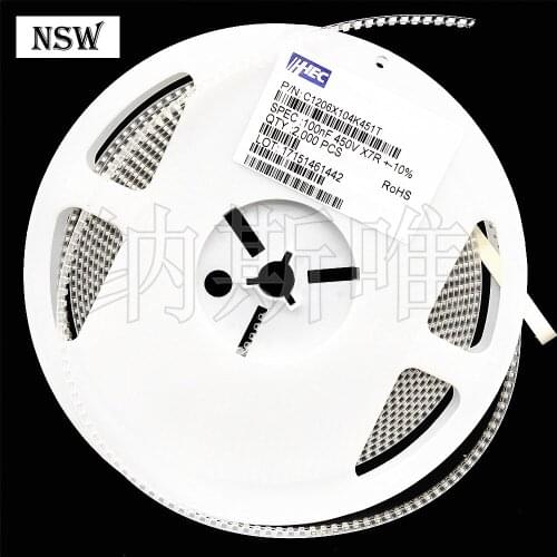 C1206X104K451T CAP CER 1206 100nF 104K ±10% 450V X7R Ceramic Capacitor 2000000pcs Ceramic Capacitor