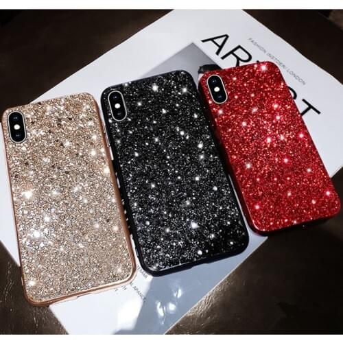 Bling Glitter Sequin plating Case For iPhone 11 cover X XR XS max 11 pro max case For iPhone 7 plus 8 plus 6 6s Plus Funda coque