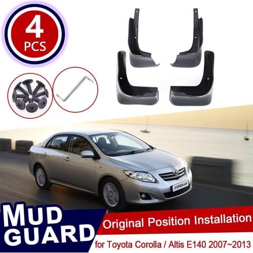 For Toyota Corolla Altis E140 2007~2013 Car Mud Flaps Front Rear Mudguard Splash Guards Fender Mudflaps 2008 2009 2010 2011 2012