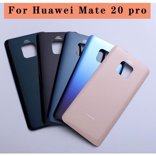 Huawei Mate 20 Pro Battery Cover Back Glass Panel Rear Door Housing Case With Camera Lens Replace