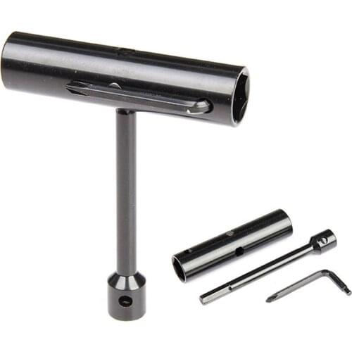 Skateboard Tool Iron T Type Wrench Black Electric Skateboard Scooter Tools Roller Skate Tool Convenient Detachable