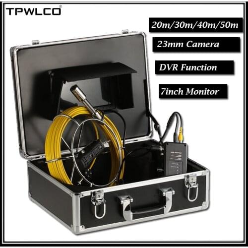 New 7inch Drain Sewer Well Wall Underwater Inspection Camera System Waterproof 23mm Video Endoscope Camera With DVR 20-50m Cable