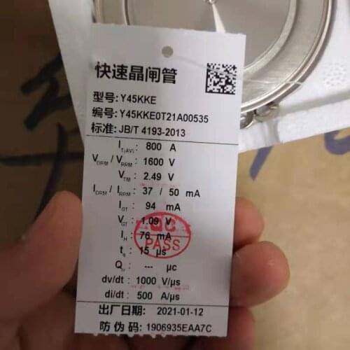 Thyristor control tube : TECHSEM Y45KKE KT44cT KK800A 1600V / Y65KKE