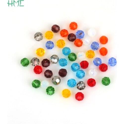 Shining Rondelle 100pcs 6mm Austria Crystal Beads Charm Glass Loose Round Spacer Bead for DIY Bracelet Necklace Jewelry Making