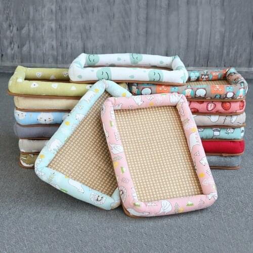 Summer Cooling Mats Breathable Bed For Dogs Young Washable Pet Dog Cat Sleeping Mat Mattress Portable Cushion Bed For Cats