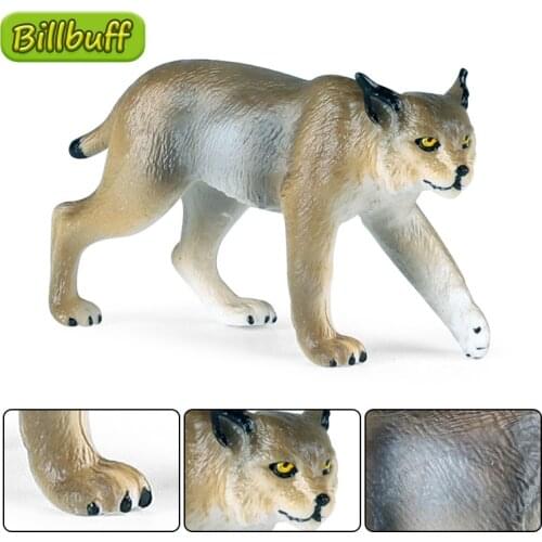 Hot Simulation Wild Animals Cat Figures Lifelike Lynx caracal Action Model Figures Collection Educational toys for children Gift
