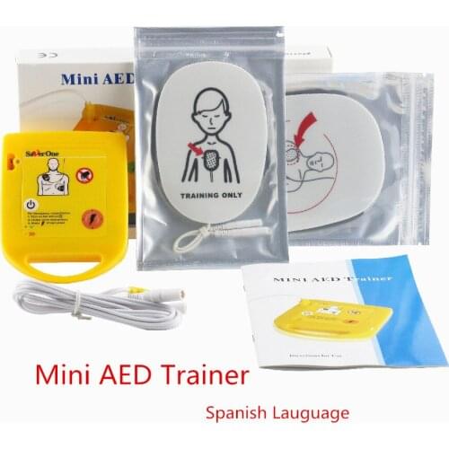 Mini AED Trainer XFT-D0009 Spanish Voice Prompt Defibrillator Universal Trainer For Cpr School Student First Aid Training