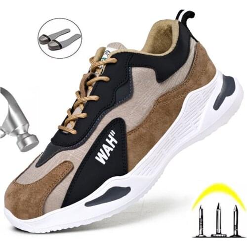 Indestructible Shoes Men Safety Work Shoes with Steel Toe Cap Puncture-Proof Boots Lightweight Breathable Sneakers Dropshipping