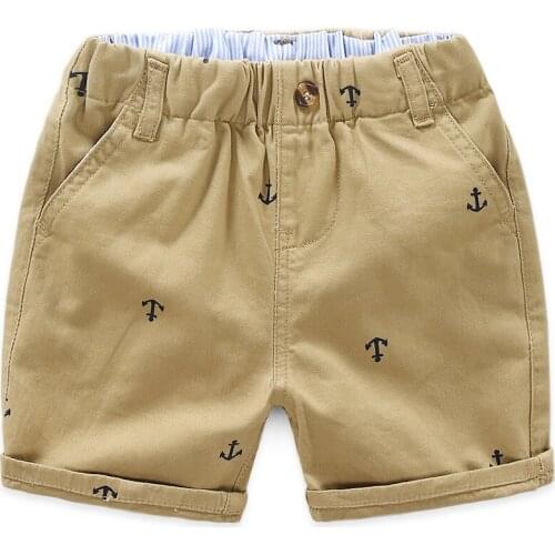 New Childrens Casual Shorts Summer Childrens Cotton Pants Fashion Kids Baby Boys Loose Elastic waist Beach Shorts Anchor 2018