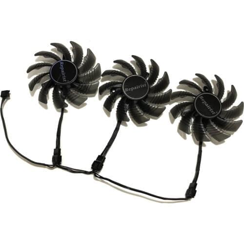 3pcs/lot GTX1060/1070 gpu card cooler 4pin fans for GIGABYTE AORUS GeForce GTX 1060 GTX 1070 G1 Gaming video cards cooling