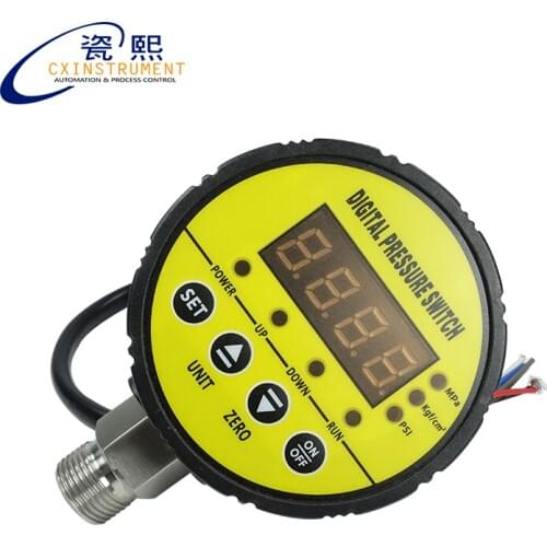Air Compressor Pressure Switch With 0~16 Bar Range Relay Switch Signal and 0.5% Accuracy High Accuracy Gas Pressure Switch