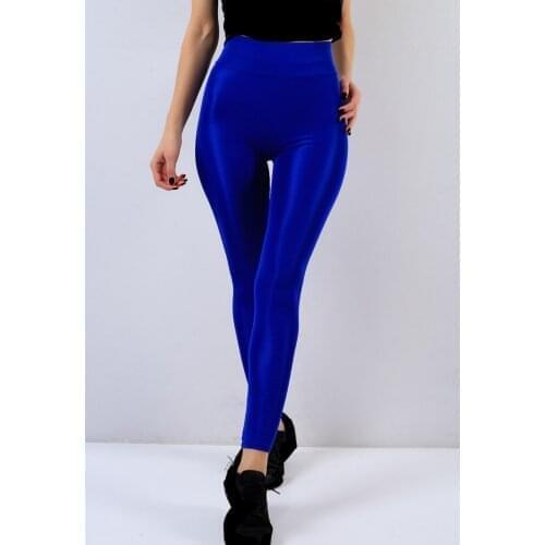 Casual tights shiny disco compression casual tights yoga leggings daily tights high waist tights casual leggings sax blue gray