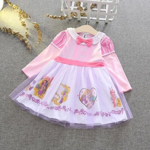 Princess Aurora Cosplay Costume for Halloween Girls Lovely Clothes Kids Cartoon Dress Children Christmas Clothing 2 3 4 5 6 Year