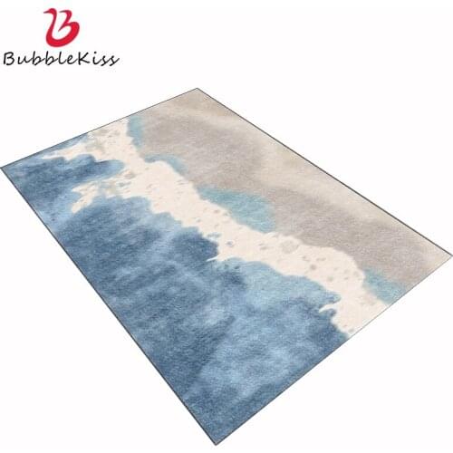 Bubble Kiss Polyester Carpet Modern Abstract Blue White Sea Printed Rugs And Carpets For Home Living Room Area Rugs Home Decor