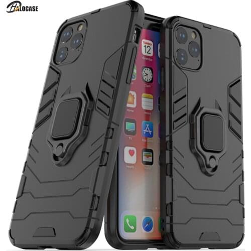 Luxury Armor Soft Shockproof Case for iphone 11 Pro Max 12 mimi XR XS X 8 7 6 Plus 5S SE 5C Silicone Car Holder Ring phone cover