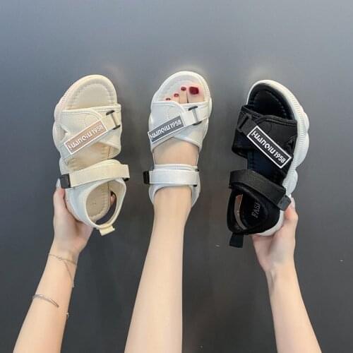 Summer Womens Shoes Casual Woman Sandals Hook Loop Thick Bottom Women Sandals Ladies Solid Shoes Mujer Zapatos Size 35-40