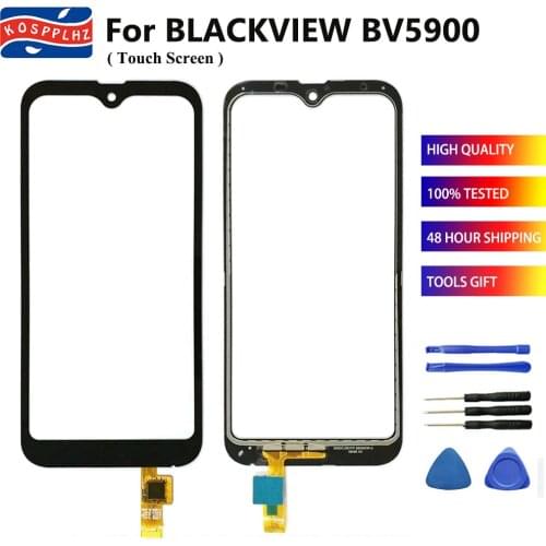 100% New For Blackview BV5900 Touch Screen Digitizer Sensor Front Glass Lens ( No LCD Display ) + tools & Tape
