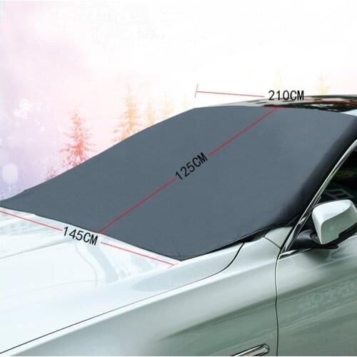 Strong Magnetic Car Sunshade For Windshield Silver Cloth Snow Sun Shade Waterproof Dust Protector Cover Winter Car Front Window