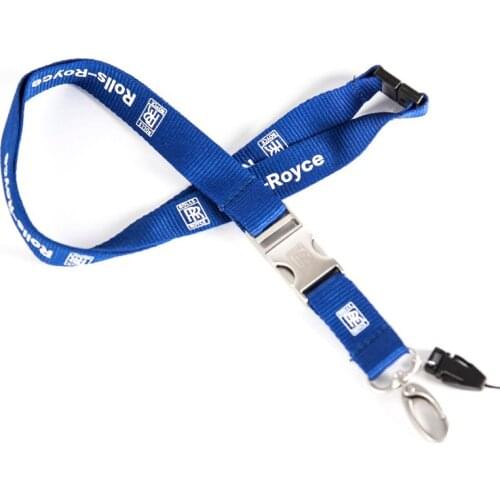 Blue RR Aviation Engine Lanyard with Metal Buckle, Ribbon Rope Sling for ID Case Holder for Pilot Lover Airman Flight Crew