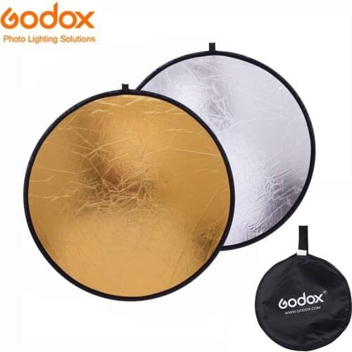 Goodx 60cm/80cm/110cm 2in1 Gold and silver Reflector for photography shoot in the room Collapsible portable