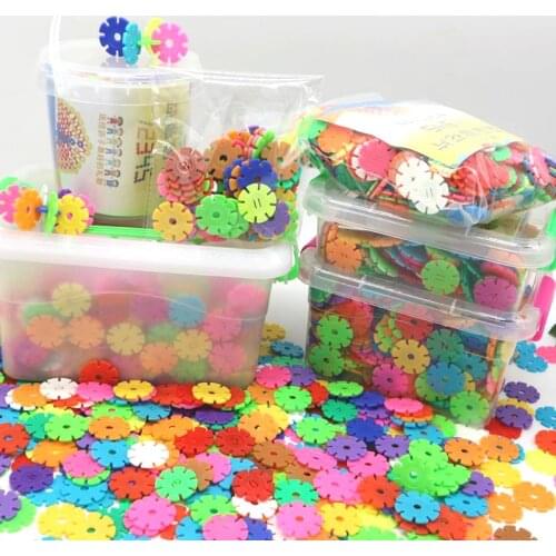 Snowflake Thickened Childrens Building Block Plastic Intelligent Childrens Storage Box Toys