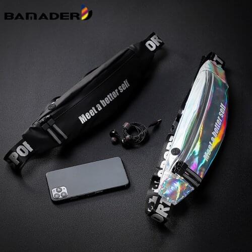 BAMADER Fashion Trend Black Waist Packs Unsex Fanny Pack Running Waterproof Outdoor Sports Phone Belt Bag Messenger Waist Bag
