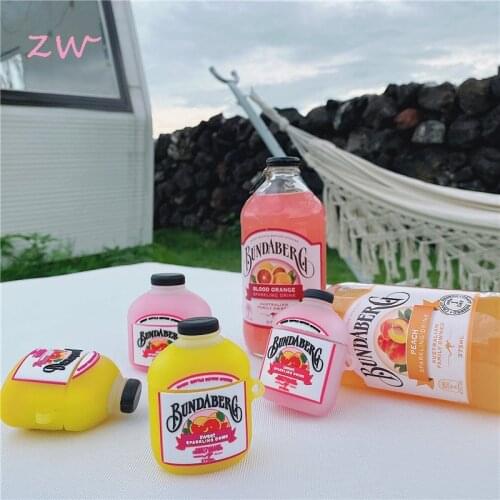 Creativity 3d soda drink silicone case for airpods 1 2 pro bluetooth protection wireless headset cover accessories with hook