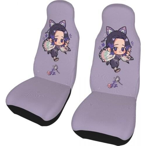 Universal Demon Slayer Front Seat Cover Decorate car seat cushions to prevent stains for Car SUV