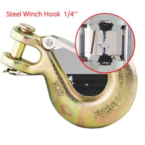 1/4" G70 Steel Clevis Winch Hook Recovery 4x4 4WD Off Road, Heavy Duty Chain Hook,Slip Hook Zinc Plated Alloy Steel