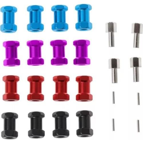 1set Aluminum 12mm Hexagon Extension Widen Shaft Hex Adaptor Wheel Hub 20mm Offset For SCX10 WRAITH