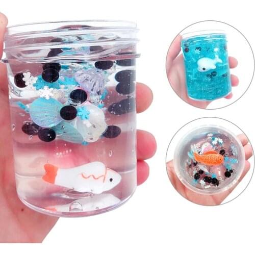 1pc Childrens Clear Kawaii Clay Transparent Plasticine Cute Crystal Purity Fish Shape Ocean Modeling Clay For Baby Kids Gift