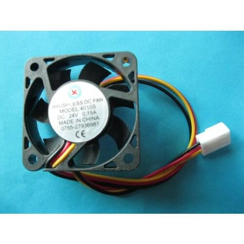 10 Pcs Brushless DC Cooling Fan 24V 4010S 7 Blades 3 wires 40x40x10mm