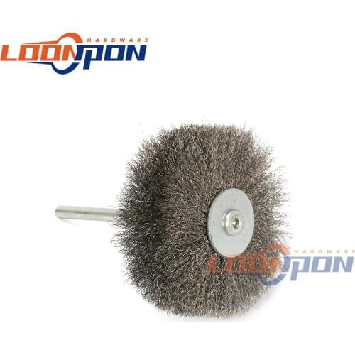 2Pcs 82mm Stainless Steel Wire Grinding Brush Wire Wheel Polishing Grinding Brush For Wood Metal 1/4" Shaft Drill Rotary Tool