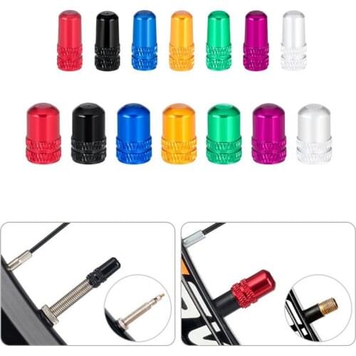 2Pcs Aluminum Bicycle Tire Valve Cap Schrader/Presta Valve Cap Bike Tire Caps With Vacuum Tire Law Mouth Nut Cycling Accessories