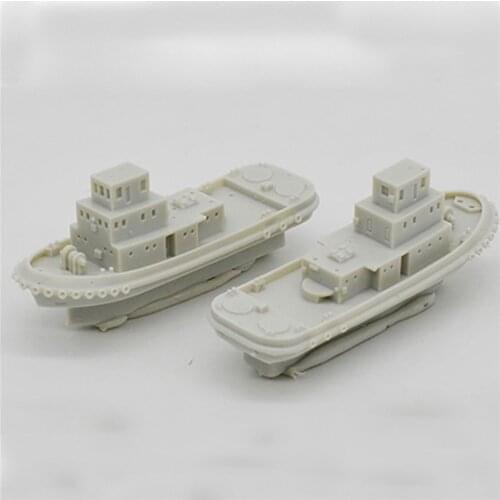 2pcs Resin Tugboat Model Kit TA1970016 for 1/700 Chinese NAVY 882kw Port Tug Boat Kit