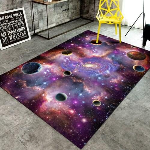 3D Starry sky crystal velvet Carpet living room bedroom home childrens room area rug bedside non-slip floor mat parlor soft rug