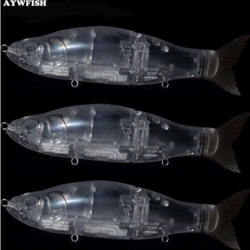 5pcs/lot DIY Unpainted Glide Shad Swimbait 16.5cm Float Sinking Fishing Lures Blank Jointed Minnow Soft Tails Fishing