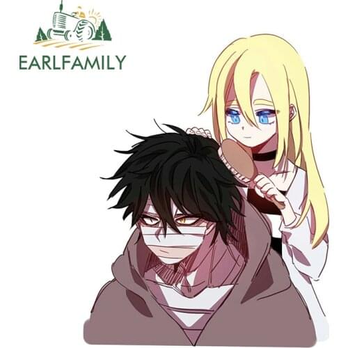 EARLFAMILY 13cm x 10.7cm for Isaac Foster Angels of Death Car Sticker Anime Decal Waterproof Motorcycle Windshield Decoration