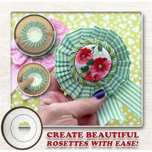 Large Rosette Maker Round Yo-Yo Maker Sewing Crafts Embellishment Rosette Maker DIY Handmade Ribbon Flower Making Tool E56C