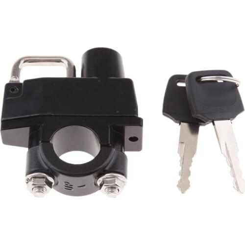 Black Universal Motorcycle Motorbike Lock & 2 Keys Set For 7/8' 22mm Bar