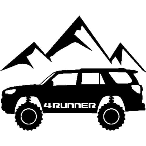Dawasaru Interesting Car Sticker 4 Runner Are Surrounded By Chic Hills Waterproof Decal for Laptop Motorcycle Auto PVC,18cm*14cm
