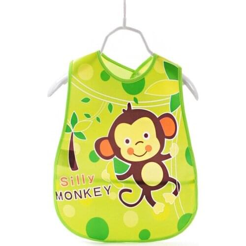 Baby Bibs EVA Waterproof Lunch Bibs Boys Girls Infants Cartoon Pattern Bibs Burp Cloths For Children Self Feeding Care