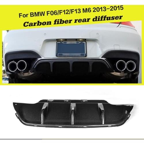 Rear Bumper Diffuser Lip Spoiler for BMW 6 Series F12 F13 F06 M6 Bumper 2012 - 2017 Rear Diffuser Carbon Fiber / FRP