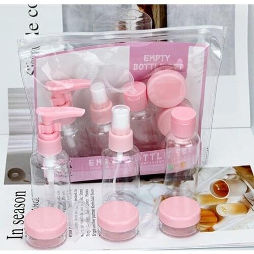 Travel Pack Bottle 8-Piece Set Skincare Cosmetics Portable Small Spray Bottle Empty Makeup Bottle Hydrating Spray Bottle