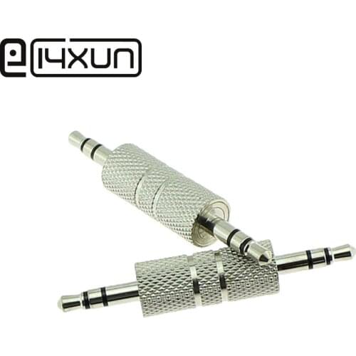 EClyxun 1pcs/lot 3.5mm 3 Pole plug RCA Connector 3.5 audio jack 3.5mm male to male Stereo butt joint adapter