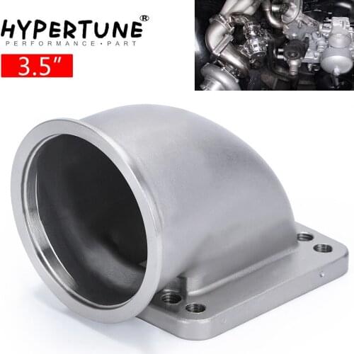 2.5" 3.0" 3.5" Vband 90 Degree Cast Turbo Elbow Adapter Flange 304 Stainless Steel For T3 T4 Turbocharger With Gasket TEA35